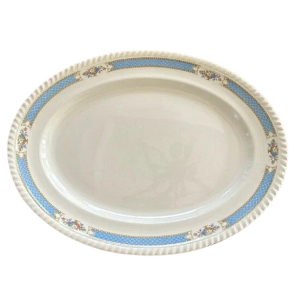 Vintage HTF Johnson Bros. Belvedere plate, Stamped Old English 14x11